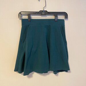 Forever 21 High Waist A Line Skater Flared Mini Skirt Teal Turquoise Size Small